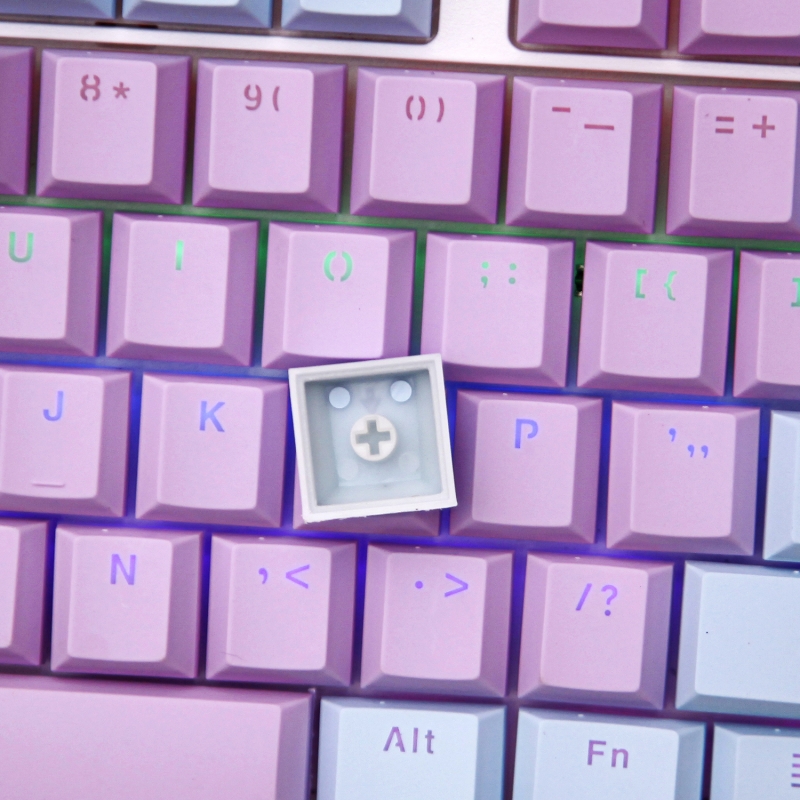 translucent purple keycaps